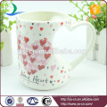 Tasse en forme de coeur en porcelaine en gros